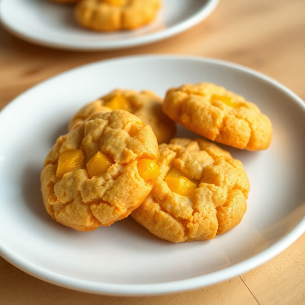 Mango Cookies on a white plate