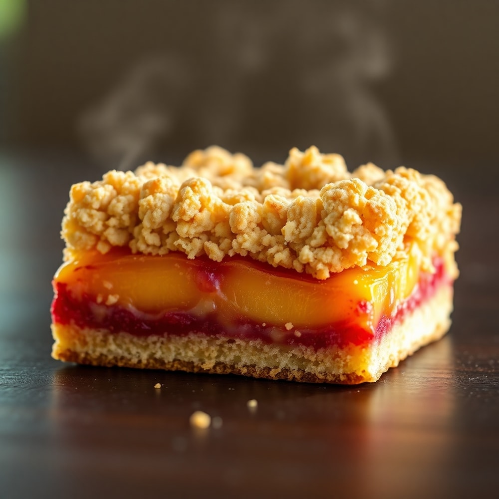Peach Raspberry Crumb Bars