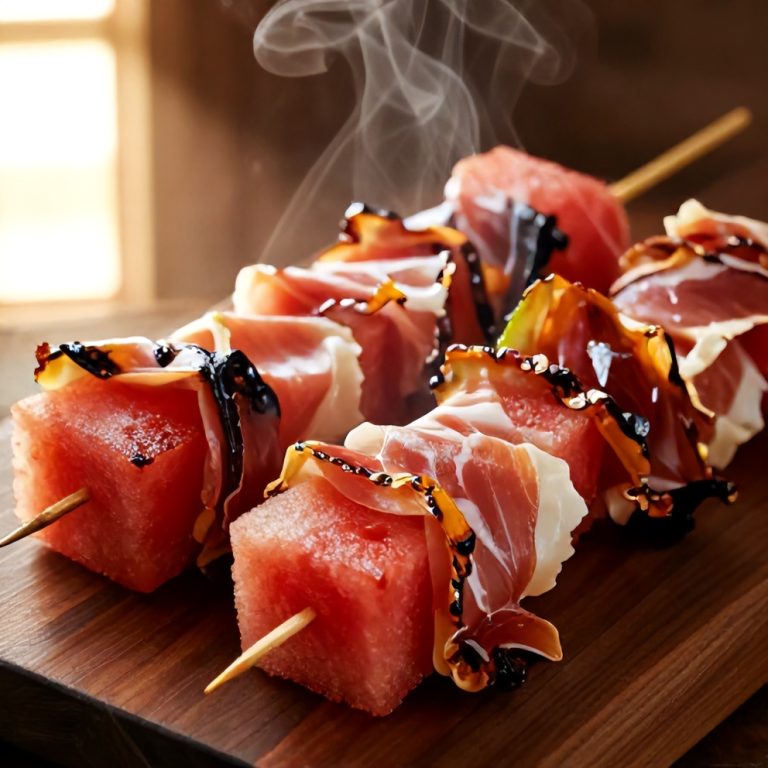 watermelon skewers with prosciutto