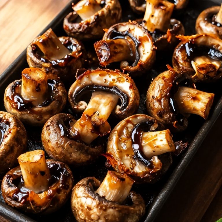 Easy Balsamic Roasted Garlic Mushrooms