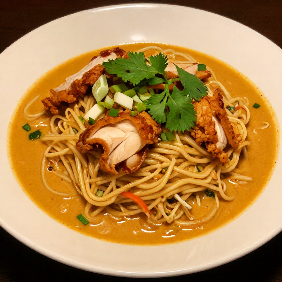 Thai Red Curry Noodles Ready to Serve