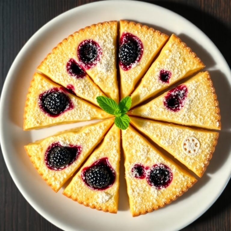 Easy Blackberry Shortbread Wedges