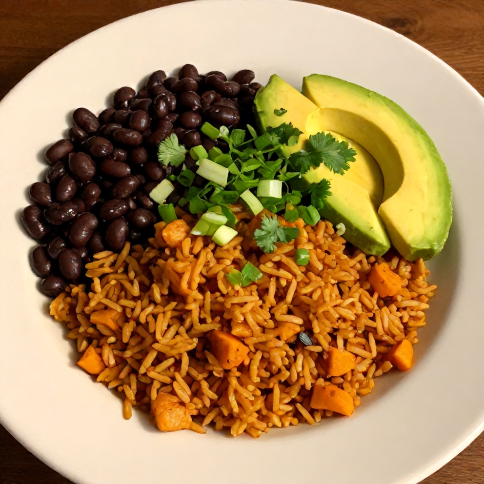 Cajun Sweet Potato Rice Bowl with Black Beans