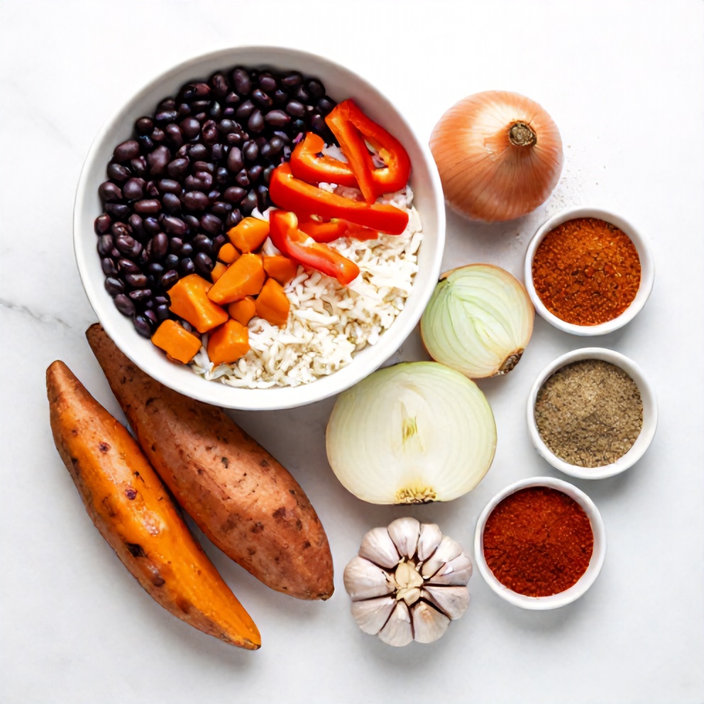 Cajun Sweet Potato Rice Bowl Ingredients