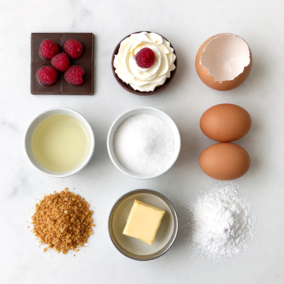 Dark Chocolate Raspberry Cheesecake ingredients