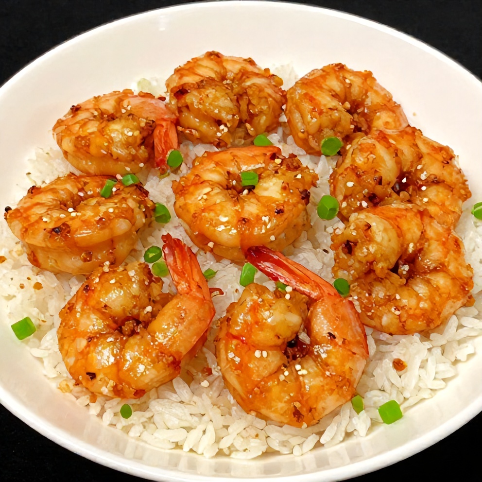 Plated Honey Garlic Shrimp
