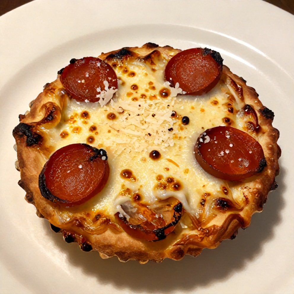 Mini Pepperoni Pizza Cups on a plate