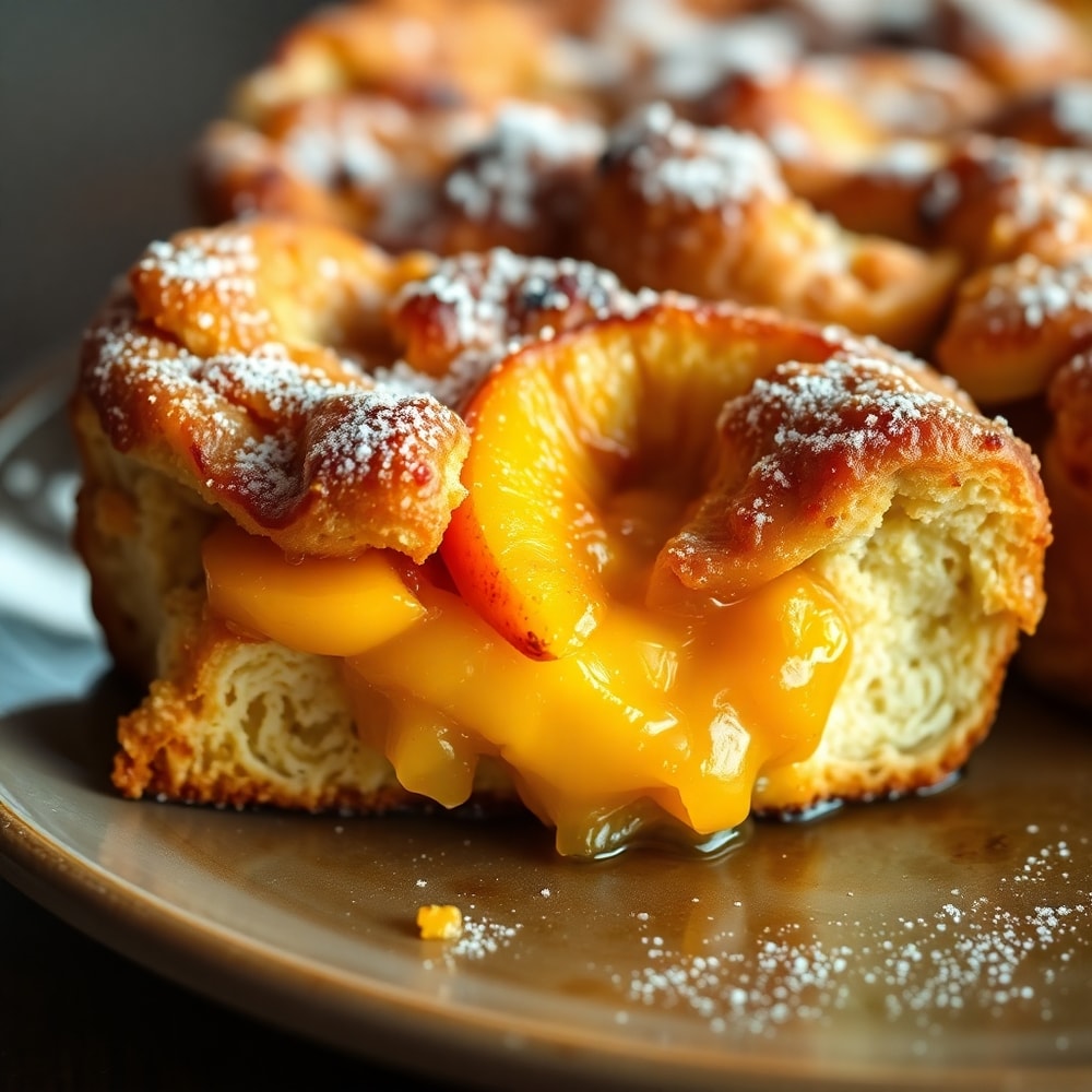 Easy Peach Cobbler French Toast Bake