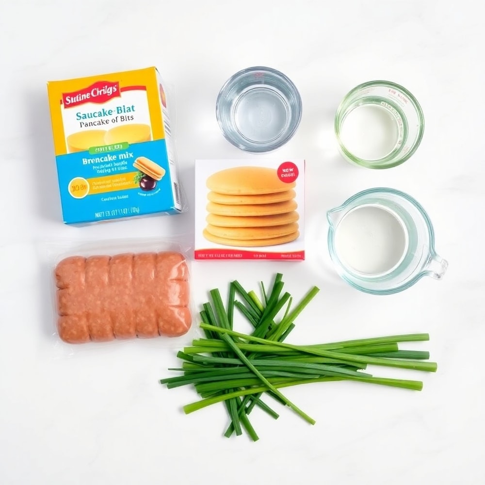 Raw ingredients for Sausage Pancake Bites