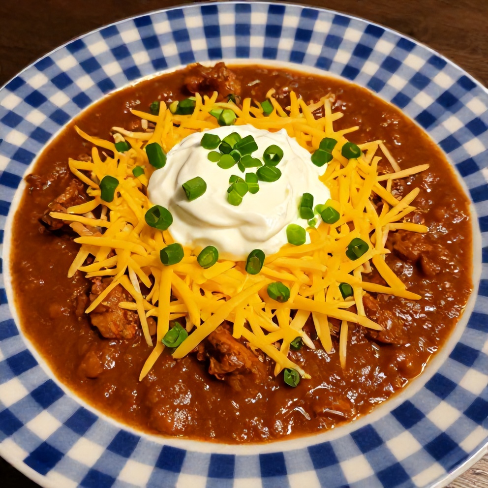 Plated Slow Cooker Buffalo Chicken Chili