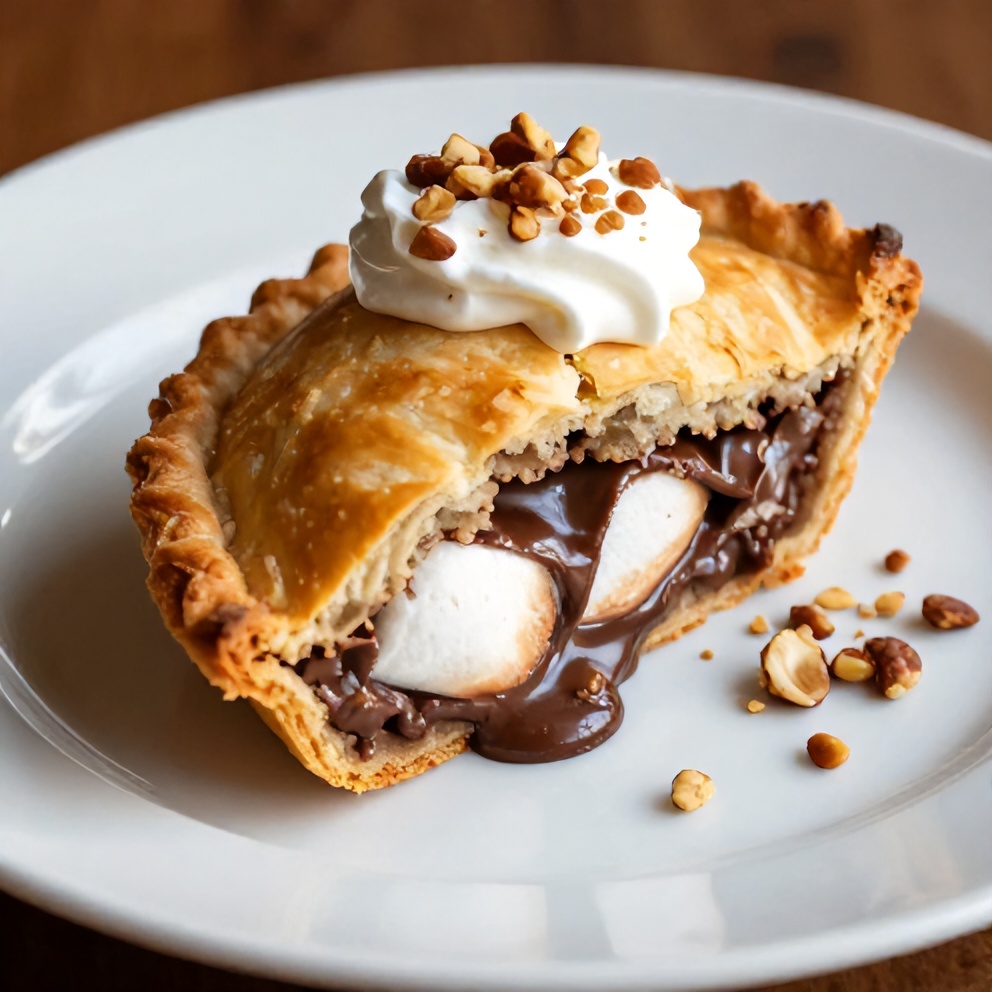 S'mores hand pie on a plate