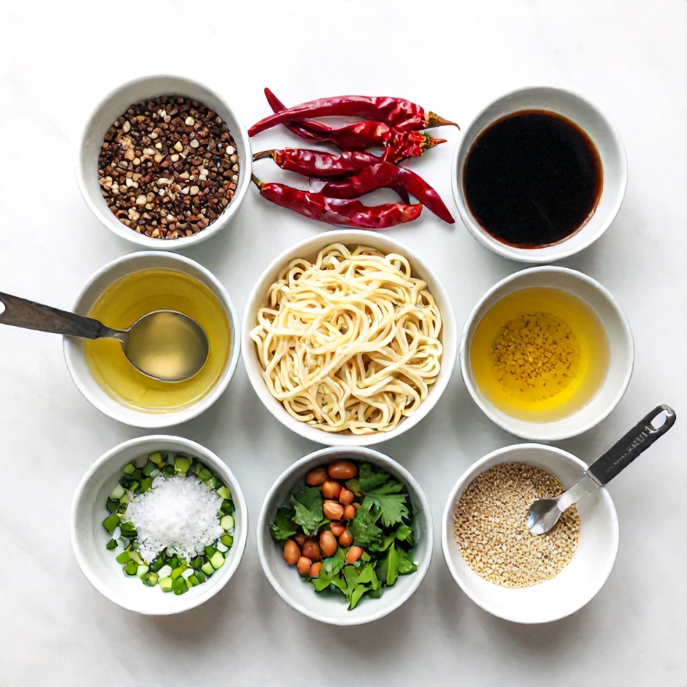Ingredients for Easy Szechuan Noodles