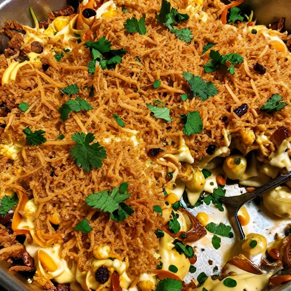 Plated serving of easy taco casserole
