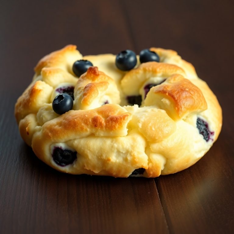 Fluffy Cottage Cheese Blueberry Cloud Bread
