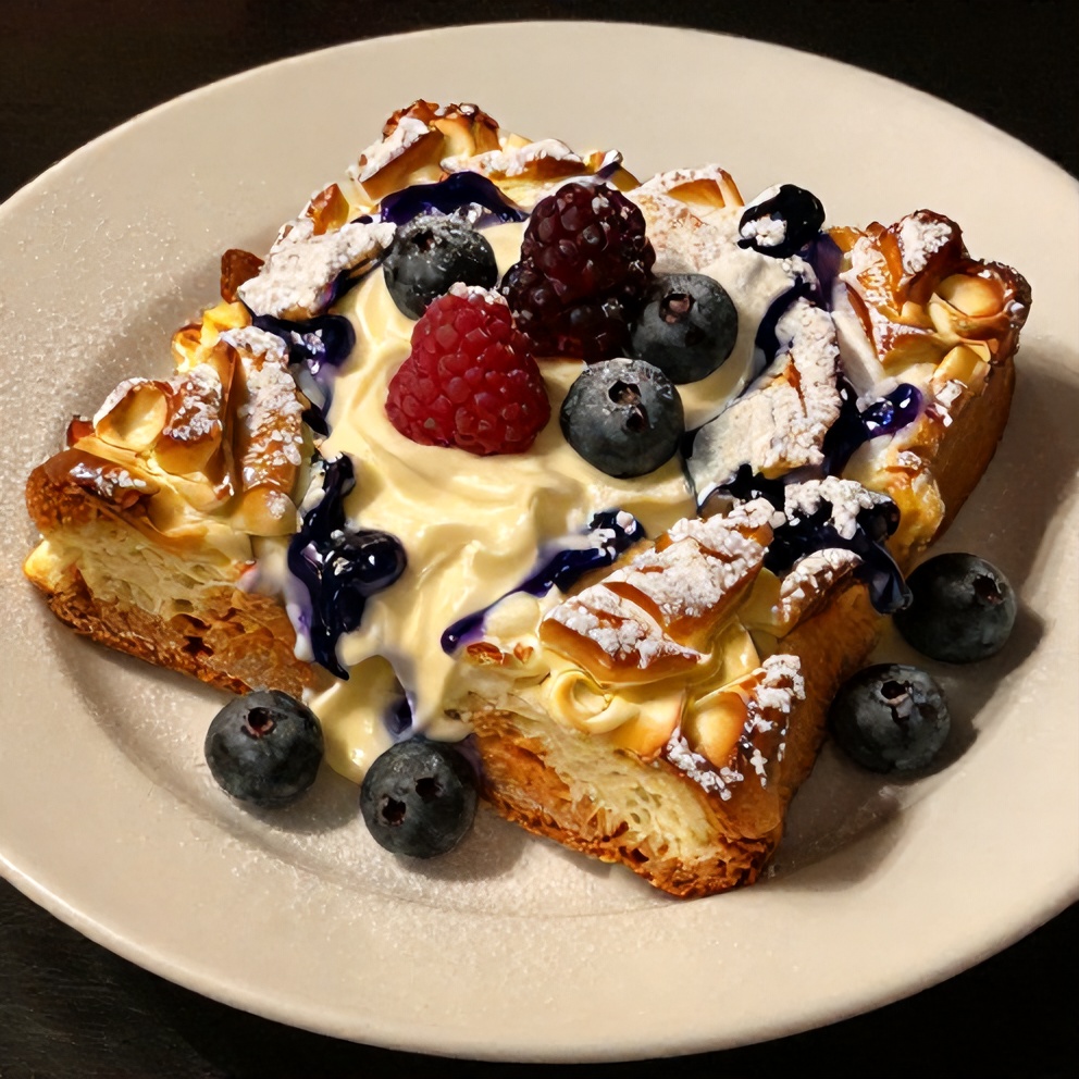 Fluffy Cottage Cheese Blueberry Cloud Bread ready to serve