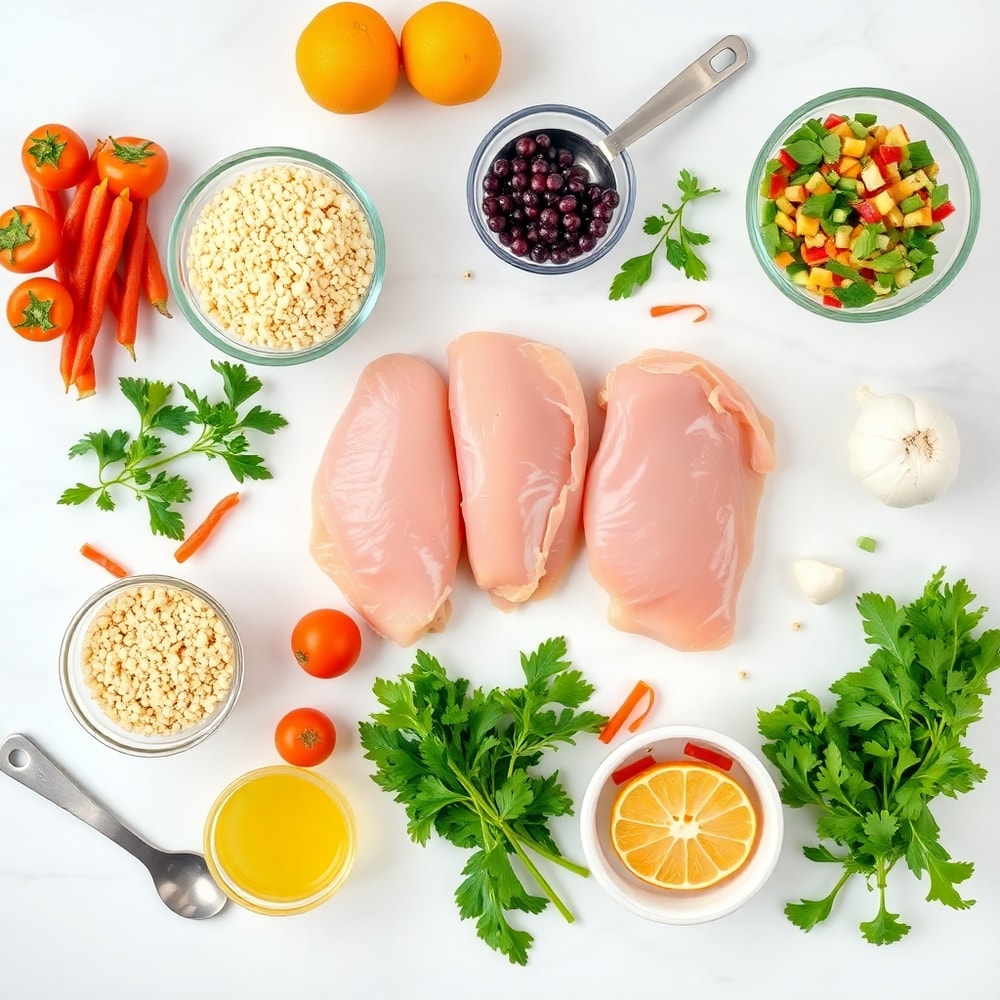 Raw ingredients for fresh dinner ideas