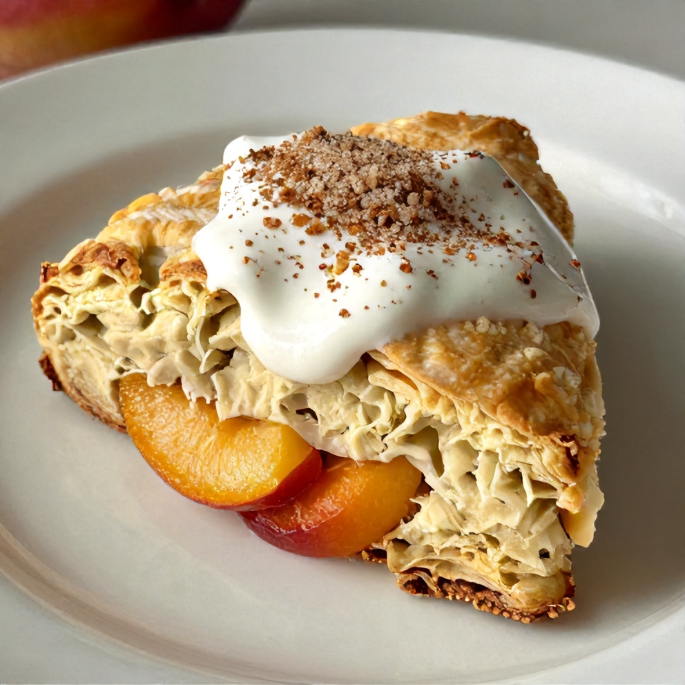 Fresh Peach Scones on a Plate