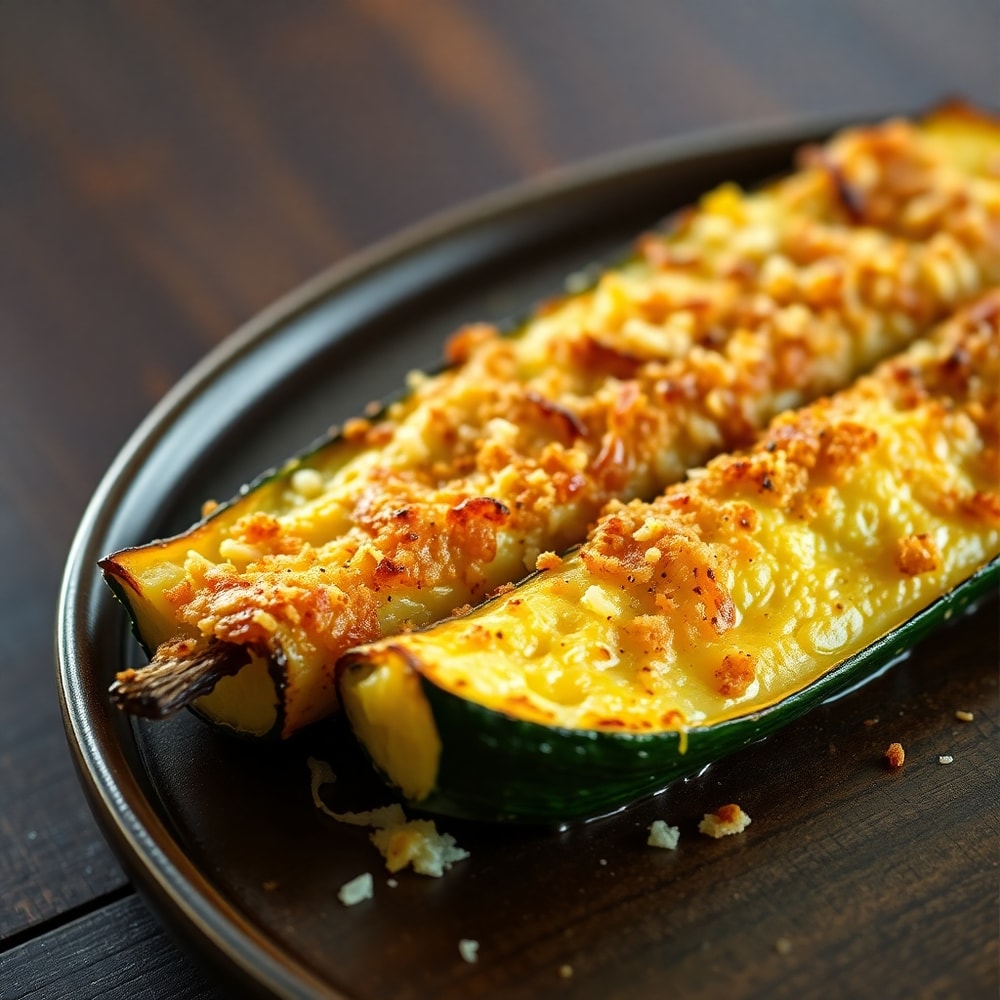 Garlic Parmesan Roasted Zucchini