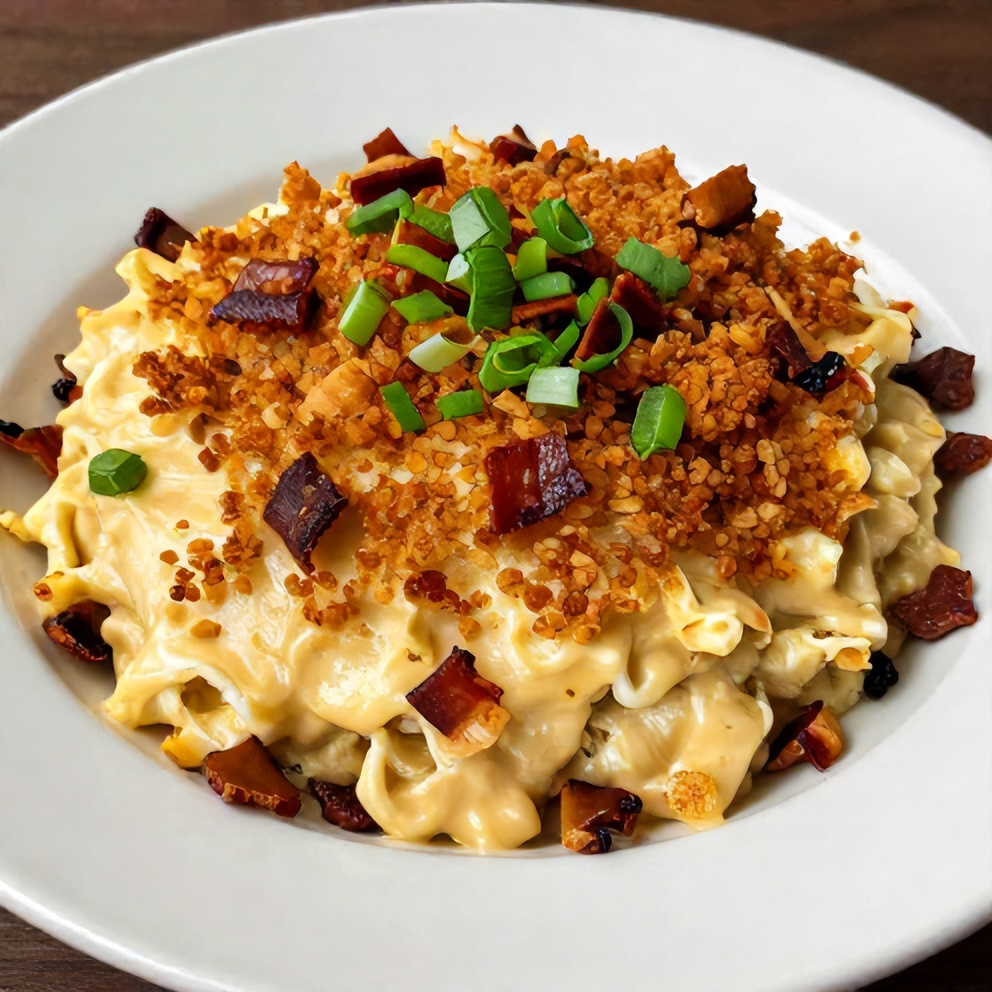 Hash brown casserole served in a dish