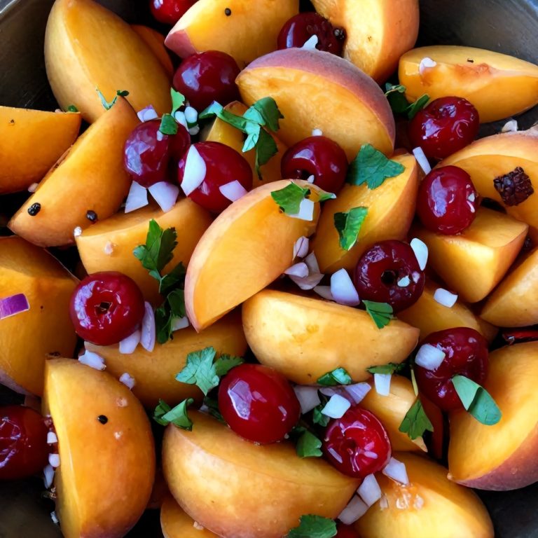 Healthy Peach Cherry Salsa