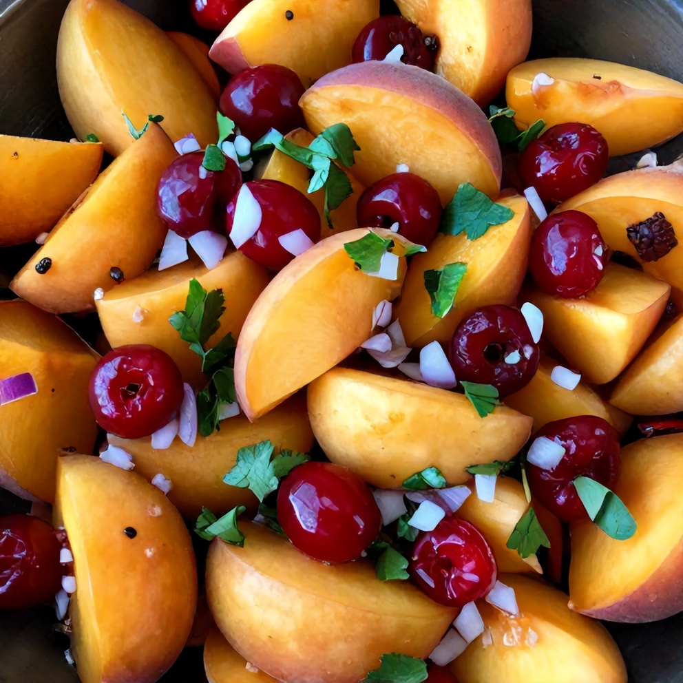 Healthy Peach Cherry Salsa