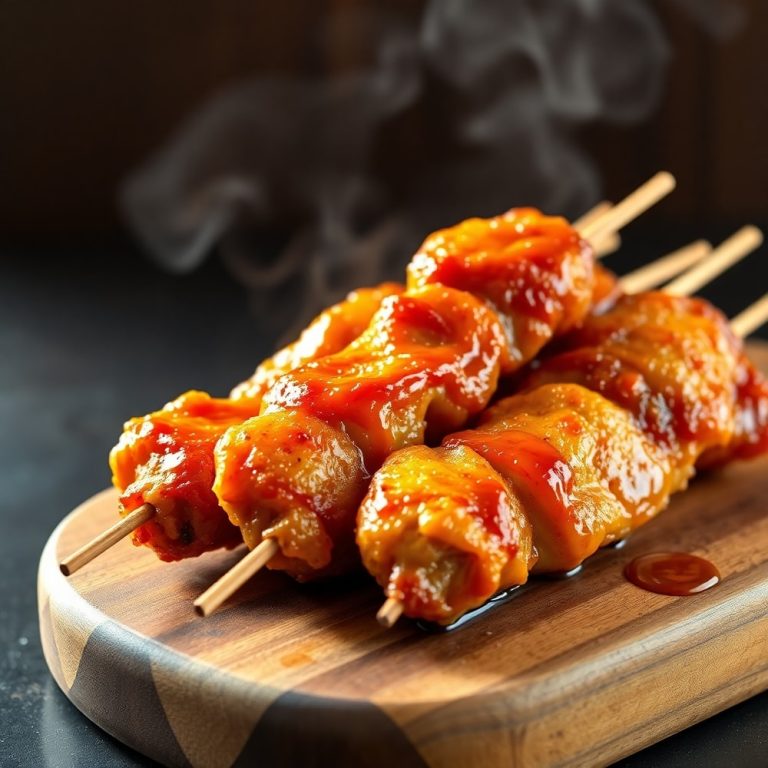 honey chipotle chicken skewers