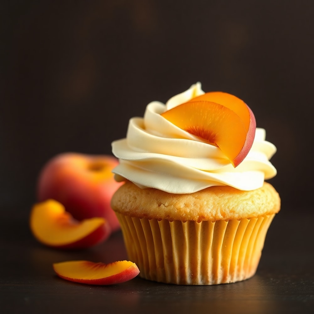 Honey Peach Cream Cheese Cupcakes