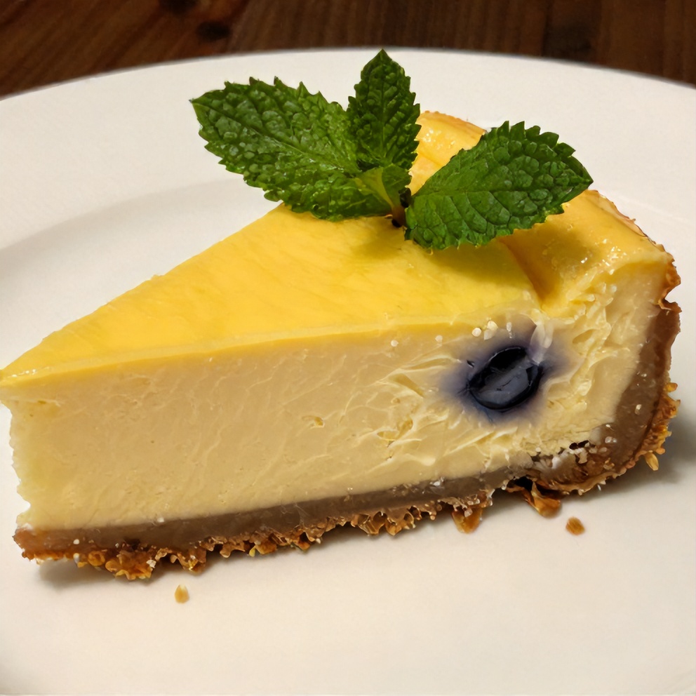 Lemon Blueberry Cheesecake Dump Cake served on a plate