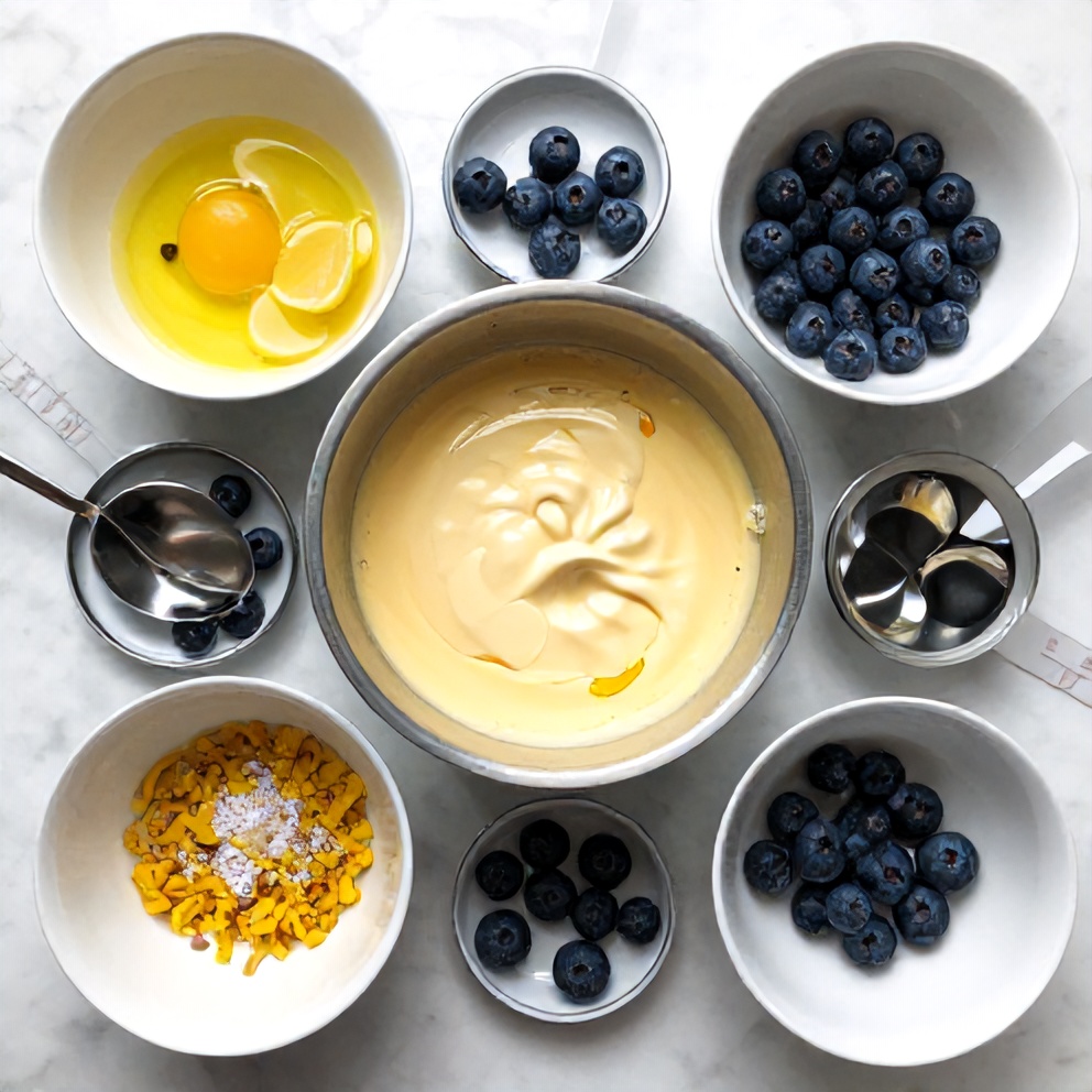 Ingredients for Lemon Blueberry Cheesecake Dump Cake