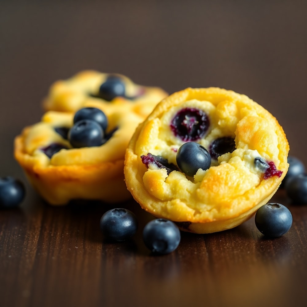 Lemon Blueberry Cottage Cheese Pancake Bites