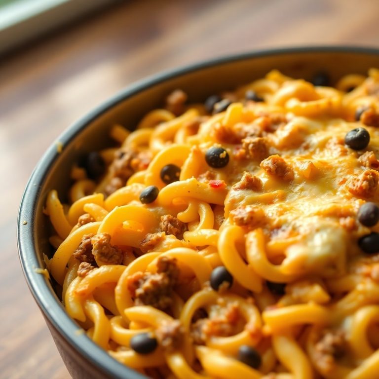 One Pot Cheesy Taco Pasta