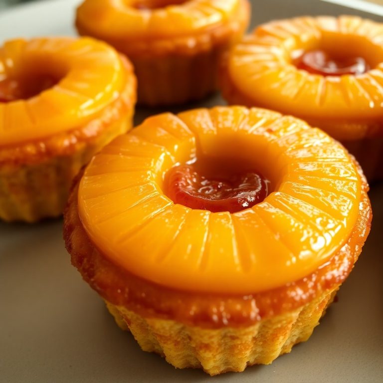 Pineapple Mascarpone Upside-Down Mini Cakes