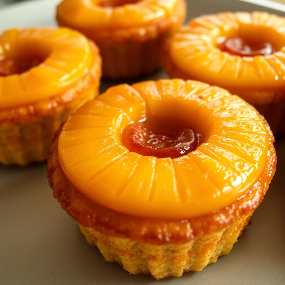 Pineapple Mascarpone Upside-Down Mini Cakes