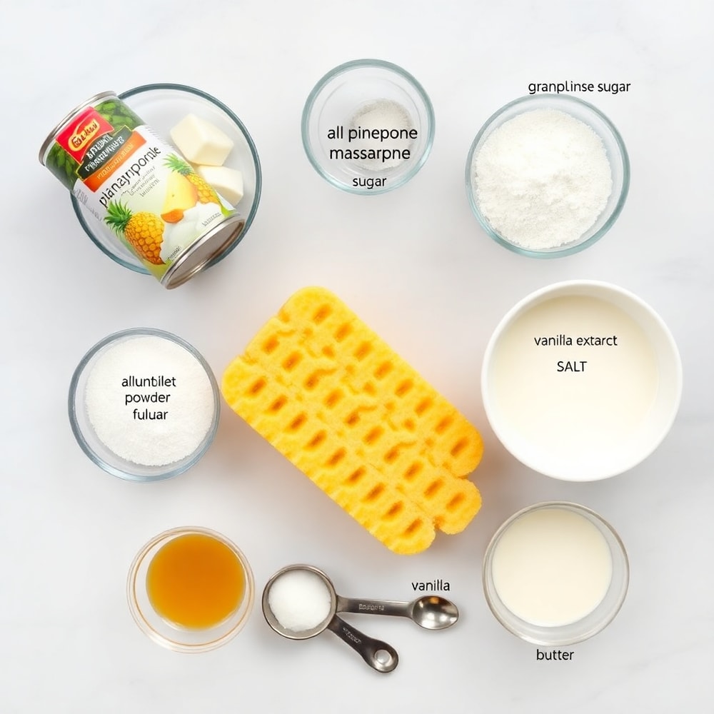Pineapple Mascarpone Upside-Down Mini Cakes Ingredients