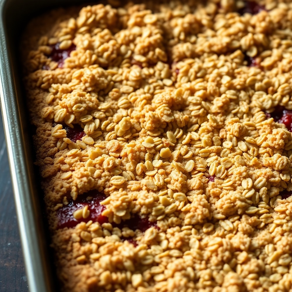 Raspberry Oatmeal Crumble Bars