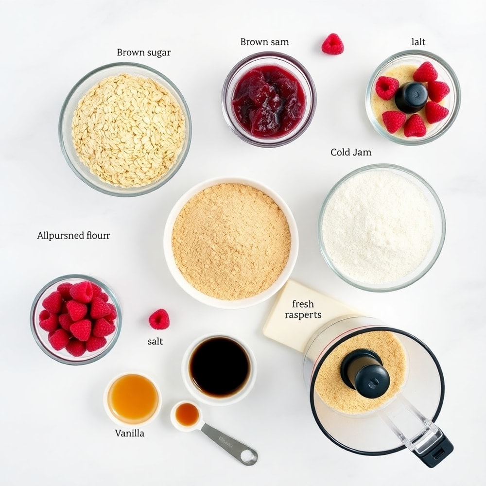 Raspberry Oatmeal Crumble Bars Ingredients